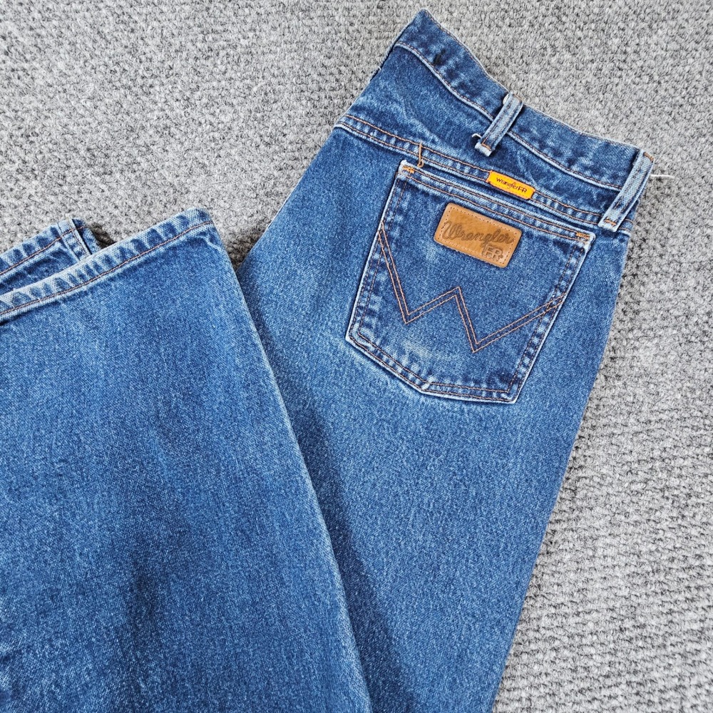 Wrangler‎ Flame Resistant FR Jeans Mens 38x32 Blue 13 Original Fit
